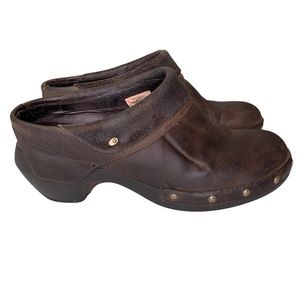 MERRELL LUXE WRAP BITTER CHOCOLATE SLIP ON CLOGS MULES WOMEN'S SIZE 7.5